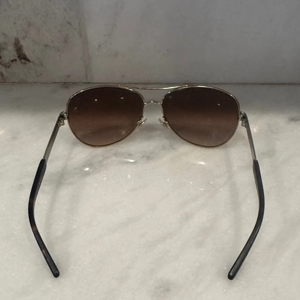 Tory Burch Aviator Sunglasses with Brown Lenses - Picture 2 of 5